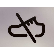 Geen schoenen - pictogram - Blinkend zwart - Shiny Geen schoenen - pictogram - Blinkend zwart - Shiny