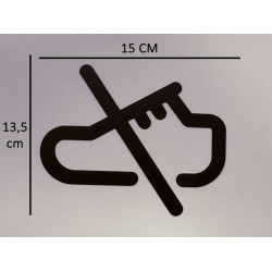 Geen schoenen - pictogram - Blinkend zwart - Shiny Geen schoenen - pictogram - Blinkend zwart - Shiny