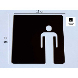 Toilet - kleedkamer MAN pictogram - Blinkend zwart - Shiny Toilet - kleedkamer MAN pictogram - Blinkend zwart - Shiny