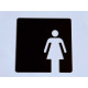 Toilet - kleedkamer VROUW pictogram - Blinkend zwart - Shiny Toilet - kleedkamer VROUW pictogram - Blinkend zwart - Shiny