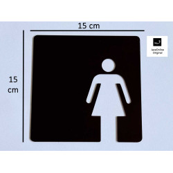Toilet - kleedkamer VROUW pictogram - Blinkend zwart - Shiny Toilet - kleedkamer VROUW pictogram - Blinkend zwart - Shiny