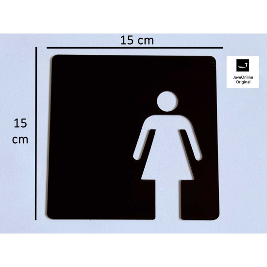 Toilet - kleedkamer VROUW pictogram - Blinkend zwart - Shiny Toilet - kleedkamer VROUW pictogram - Blinkend zwart - Shiny
