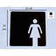 Toilet - kleedkamer VROUW pictogram - Blinkend zwart - Shiny Toilet - kleedkamer VROUW pictogram - Blinkend zwart - Shiny