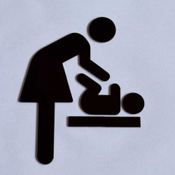 Verversruimte - babyruimte - verschoningsplaats pictogram - Blinkend zwart - Shiny