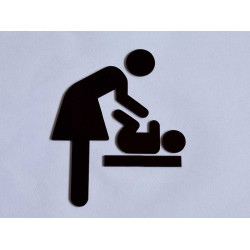 Verversruimte - babyruimte - verschoningsplaats pictogram - Blinkend zwart - Shiny