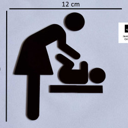 Verversruimte - babyruimte - verschoningsplaats pictogram - Blinkend zwart - Shiny