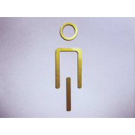 Kleedkamer of toilet deurbord / pictogram - MAN 3D - Elegant GOUD - hoogwaardig Acryl bord Kleedkamer of toilet deurbord / pictogram - MAN 3D - Elegant GOUD - hoogwaardig Acryl bord