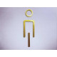 Kleedkamer of toilet deurbord / pictogram - MAN 3D - Elegant GOUD - hoogwaardig Acryl bord Kleedkamer of toilet deurbord / pictogram - MAN 3D - Elegant GOUD - hoogwaardig Acryl bord