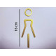 Kleedkamer of toilet deurbord / pictogram - VROUW 3D - Elegant GOUD - hoogwaardig Acryl bord Kleedkamer of toilet deurbord / pictogram - VROUW 3D - Elegant GOUD - hoogwaardig Acryl bord