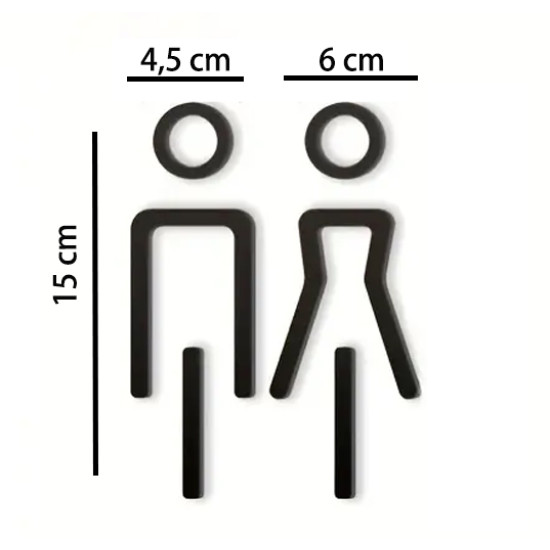 Kleedkamer pictogrammen - Toilet pictogrammen - Man + Vrouw 3D - Elegant - hoogwaardig Acryl bord Kleedkamer pictogrammen - Toilet pictogrammen - Man + Vrouw 3D - Elegant - hoogwaardig Acryl bord
