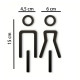 Kleedkamer pictogrammen - Toilet pictogrammen - Man + Vrouw 3D - Elegant - hoogwaardig Acryl bord Kleedkamer pictogrammen - Toilet pictogrammen - Man + Vrouw 3D - Elegant - hoogwaardig Acryl bord