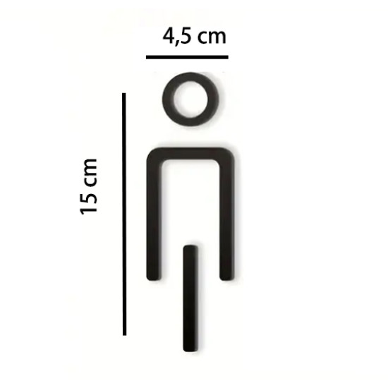 Kleedkamer of toilet deurbord / pictogram - MAN 3D - Elegant - hoogwaardig Acryl bord Kleedkamer of toilet deurbord / pictogram - MAN 3D - Elegant - hoogwaardig Acryl bord