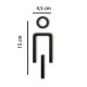 Kleedkamer of toilet deurbord / pictogram - MAN 3D - Elegant - hoogwaardig Acryl bord Kleedkamer of toilet deurbord / pictogram - MAN 3D - Elegant - hoogwaardig Acryl bord