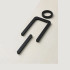 Kleedkamer of toilet deurbord / pictogram - MAN  3D - Elegant - hoogwaardig Acryl bord