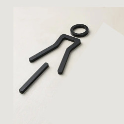 Kleedkamer of toilet deurbord / pictogram - VROUW 3D - Elegant - hoogwaardig Acryl bord