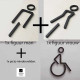 Combinatiepakket Kleedkamer pictogrammen - Toilet pictogrammen - Man + Vrouw + Rolstoel 3D - Elegant - hoogwaardig Acryl bord Combinatiepakket Kleedkamer pictogrammen - Toilet pictogrammen - Man + Vrouw + Rolstoel 3D - Elegant - hoogwaardig Acryl bord