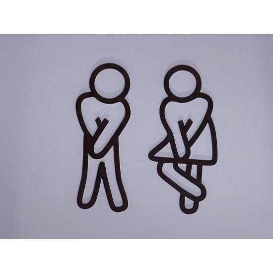 Toilet pictogrammen - Man + Vrouw 3D - FUN - hoogwaardig Acryl bord Toilet pictogrammen - Man + Vrouw 3D - FUN - hoogwaardig Acryl bord