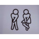 Toilet pictogrammen - Man + Vrouw 3D - FUN - hoogwaardig Acryl bord Toilet pictogrammen - Man + Vrouw 3D - FUN - hoogwaardig Acryl bord
