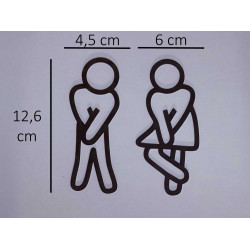 Toilet pictogrammen - Man + Vrouw 3D - FUN - hoogwaardig Acryl bord Toilet pictogrammen - Man + Vrouw 3D - FUN - hoogwaardig Acryl bord