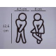 Toilet pictogrammen - Man + Vrouw 3D - FUN - hoogwaardig Acryl bord Toilet pictogrammen - Man + Vrouw 3D - FUN - hoogwaardig Acryl bord