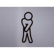 Toilet pictogrammen - Man 3D - FUN - hoogwaardig Acryl bord Toilet pictogrammen - Man 3D - FUN - hoogwaardig Acryl bord
