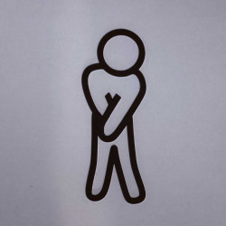 Toilet pictogrammen - Man 3D - FUN - hoogwaardig Acryl bord