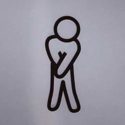 Toilet pictogrammen - Man 3D - FUN - hoogwaardig Acryl bord