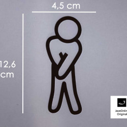 Toilet pictogrammen - Man 3D - FUN - hoogwaardig Acryl bord