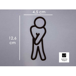 Toilet pictogrammen - Man 3D - FUN - hoogwaardig Acryl bord Toilet pictogrammen - Man 3D - FUN - hoogwaardig Acryl bord