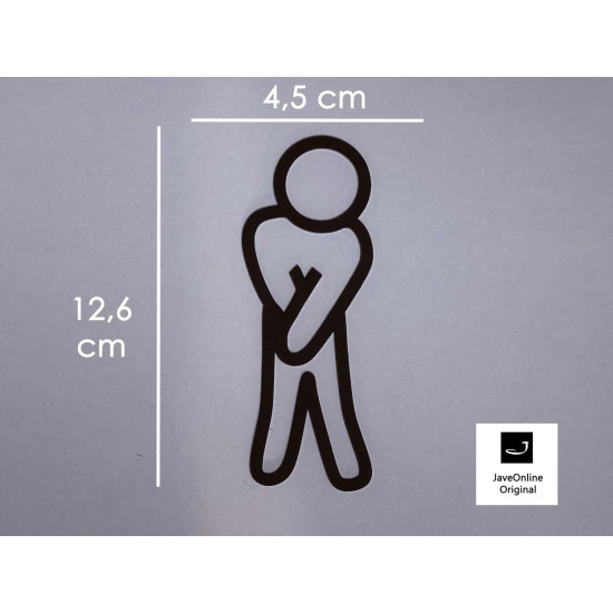 Toilet pictogrammen - Man 3D - FUN - hoogwaardig Acryl bord Toilet pictogrammen - Man 3D - FUN - hoogwaardig Acryl bord