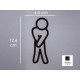 Toilet pictogrammen - Man 3D - FUN - hoogwaardig Acryl bord Toilet pictogrammen - Man 3D - FUN - hoogwaardig Acryl bord