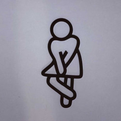 Toilet pictogrammen - Vrouw 3D - FUN - hoogwaardig Acryl bord