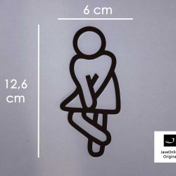 Toilet pictogrammen - Vrouw 3D - FUN - hoogwaardig Acryl bord
