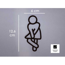Toilet pictogrammen - Vrouw 3D - FUN - hoogwaardig Acryl bord Toilet pictogrammen - Vrouw 3D - FUN - hoogwaardig Acryl bord