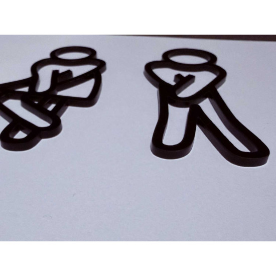 Toilet pictogrammen - Man 3D - FUN - hoogwaardig Acryl bord Toilet pictogrammen - Man 3D - FUN - hoogwaardig Acryl bord