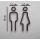 Kleedkamer pictogrammen - Toilet pictogrammen - Man + Vrouw 3D - Strak - hoogwaardig Acryl bord Kleedkamer pictogrammen - Toilet pictogrammen - Man + Vrouw 3D - Strak - hoogwaardig Acryl bord