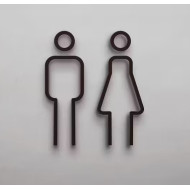 Kleedkamer pictogrammen - Toilet pictogrammen - Man + Vrouw 3D - Strak - hoogwaardig Acryl bord Kleedkamer pictogrammen - Toilet pictogrammen - Man + Vrouw 3D - Strak - hoogwaardig Acryl bord