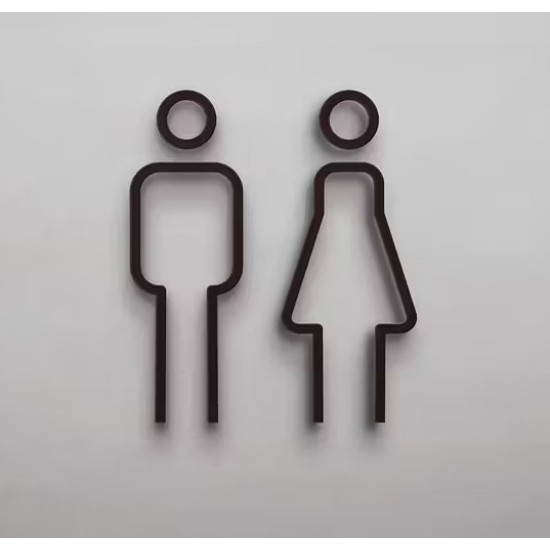 Kleedkamer pictogrammen - Toilet pictogrammen - Man + Vrouw 3D - Strak - hoogwaardig Acryl bord Kleedkamer pictogrammen - Toilet pictogrammen - Man + Vrouw 3D - Strak - hoogwaardig Acryl bord
