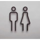 Kleedkamer pictogrammen - Toilet pictogrammen - Man + Vrouw 3D - Strak - hoogwaardig Acryl bord Kleedkamer pictogrammen - Toilet pictogrammen - Man + Vrouw 3D - Strak - hoogwaardig Acryl bord