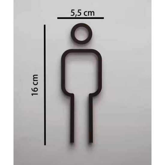 Kleedkamer of toilet deurbord / pictogram - MAN 3D - Strak - hoogwaardig Acryl bord Kleedkamer of toilet deurbord / pictogram - MAN 3D - Strak - hoogwaardig Acryl bord