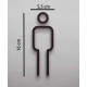 Kleedkamer of toilet deurbord / pictogram - MAN 3D - Strak - hoogwaardig Acryl bord Kleedkamer of toilet deurbord / pictogram - MAN 3D - Strak - hoogwaardig Acryl bord