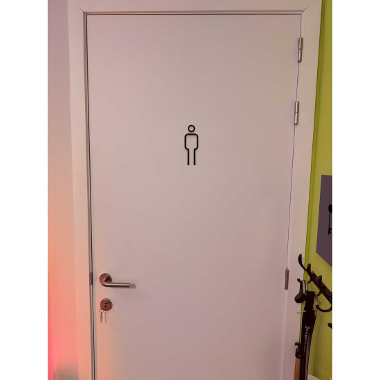 Kleedkamer of toilet deurbord / pictogram - MAN 3D - Strak - hoogwaardig Acryl bord Kleedkamer of toilet deurbord / pictogram - MAN 3D - Strak - hoogwaardig Acryl bord