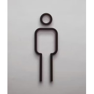 Kleedkamer of toilet deurbord / pictogram - MAN 3D - Strak - hoogwaardig Acryl bord Kleedkamer of toilet deurbord / pictogram - MAN 3D - Strak - hoogwaardig Acryl bord