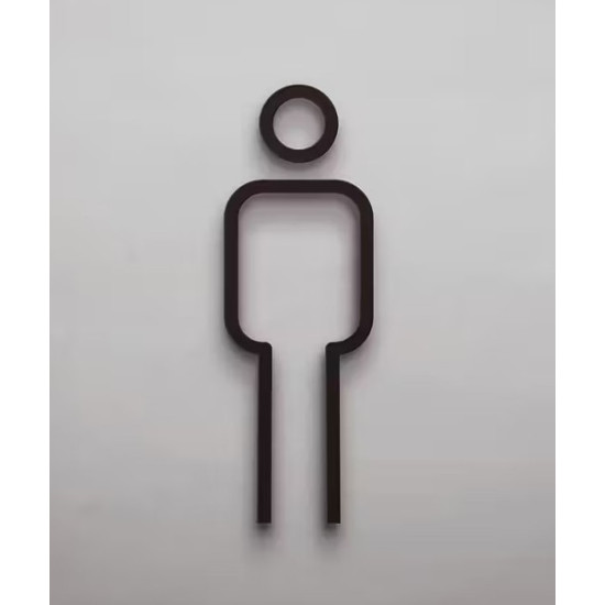 Kleedkamer of toilet deurbord / pictogram - MAN 3D - Strak - hoogwaardig Acryl bord Kleedkamer of toilet deurbord / pictogram - MAN 3D - Strak - hoogwaardig Acryl bord