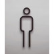 Kleedkamer of toilet deurbord / pictogram - MAN 3D - Strak - hoogwaardig Acryl bord Kleedkamer of toilet deurbord / pictogram - MAN 3D - Strak - hoogwaardig Acryl bord