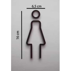 Kleedkamer of toilet deurbord / pictogram - VROUW 3D - Strak - hoogwaardig Acryl bord Kleedkamer of toilet deurbord / pictogram - VROUW 3D - Strak - hoogwaardig Acryl bord