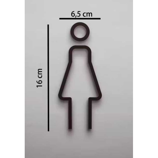 Kleedkamer of toilet deurbord / pictogram - VROUW 3D - Strak - hoogwaardig Acryl bord Kleedkamer of toilet deurbord / pictogram - VROUW 3D - Strak - hoogwaardig Acryl bord
