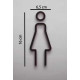 Kleedkamer of toilet deurbord / pictogram - VROUW 3D - Strak - hoogwaardig Acryl bord Kleedkamer of toilet deurbord / pictogram - VROUW 3D - Strak - hoogwaardig Acryl bord