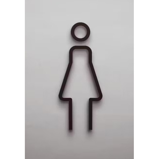 Kleedkamer of toilet deurbord / pictogram - VROUW 3D - Strak - hoogwaardig Acryl bord Kleedkamer of toilet deurbord / pictogram - VROUW 3D - Strak - hoogwaardig Acryl bord