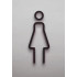 Kleedkamer of toilet deurbord / pictogram - VROUW 3D - Strak - hoogwaardig Acryl bord